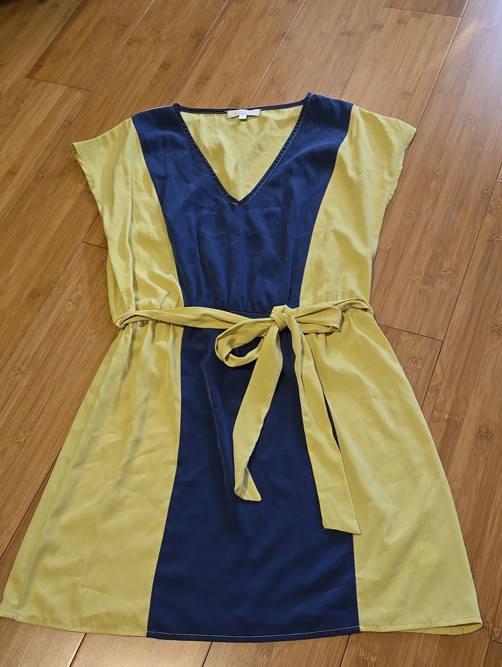 Glam Lime And Navy Dress - S